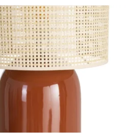Lampa stołowa MENOSEA 112 cm terrakota kremowa