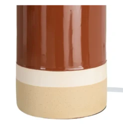 Lampa stołowa MENOSEA 112 cm terrakota kremowa