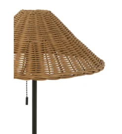 Lampa stołowa MERTAN 50 cm rattan czarna