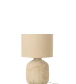 Lampa stołowa MIA 47 cm terrakota beżowa