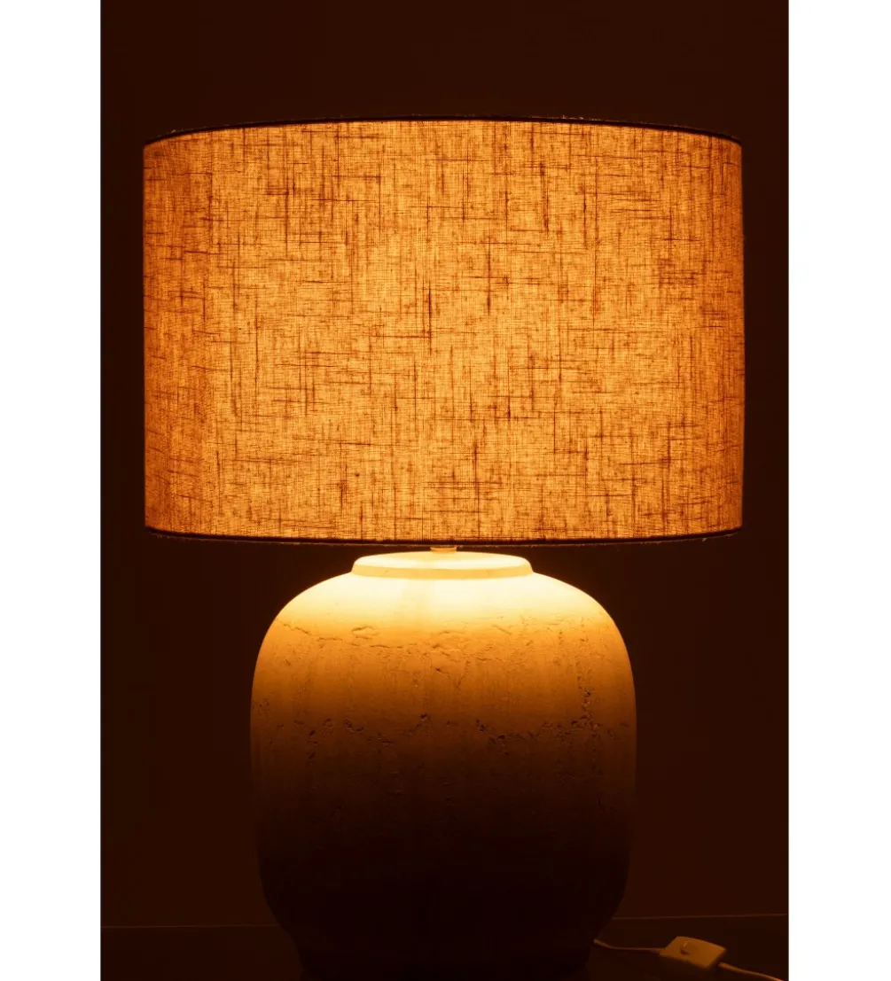 Lampa stołowa MIA 64 cm terrakota beżowa