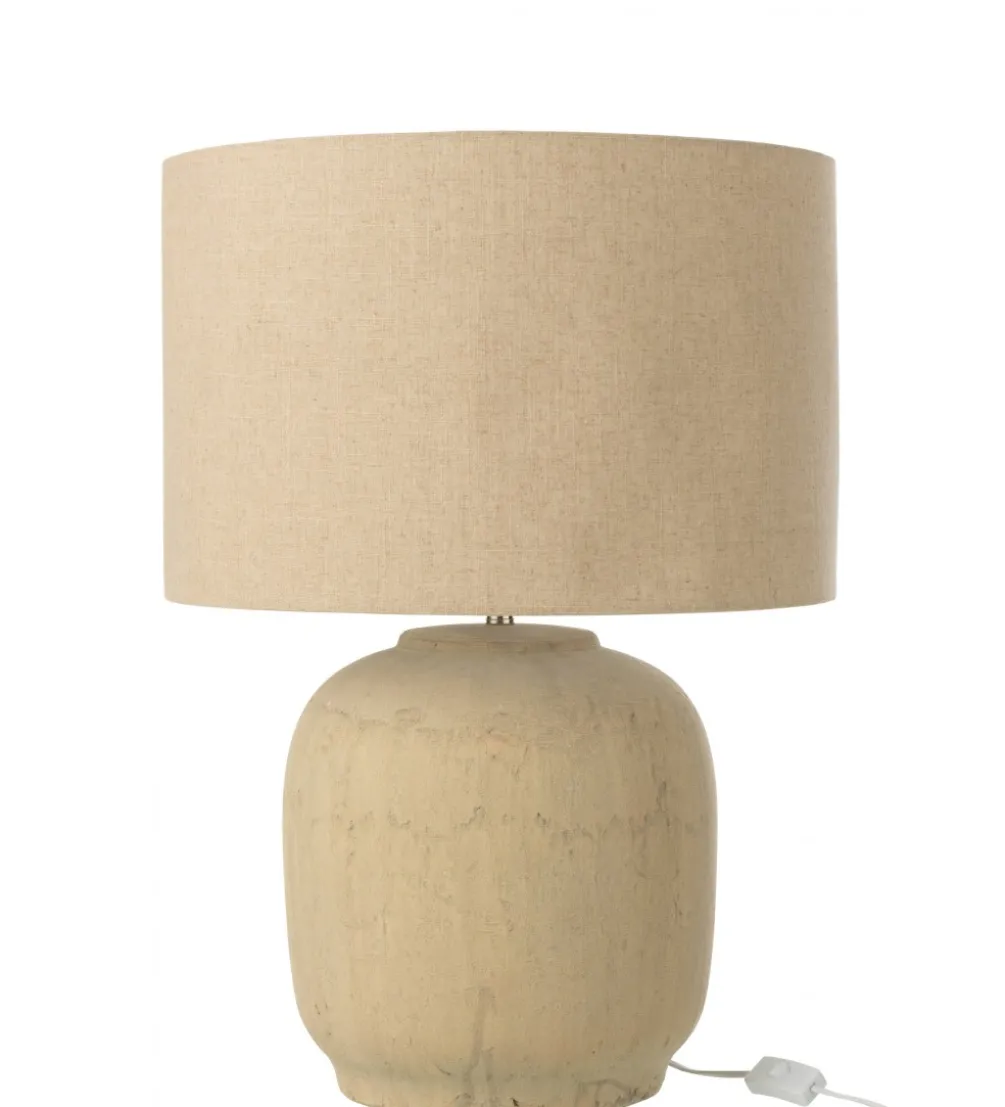 Lampa stołowa MIA 64 cm terrakota beżowa