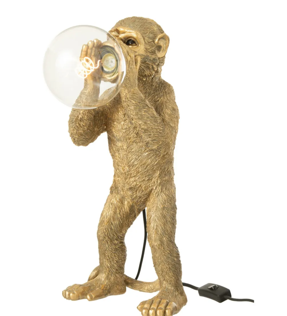 Lampa stołowa MONKEY 46 cm złota