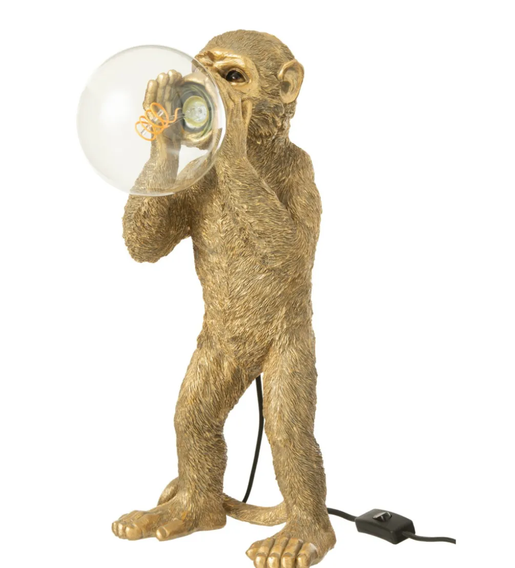 Lampa stołowa MONKEY 46 cm złota