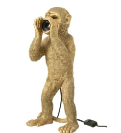 Lampa stołowa MONKEY 46 cm złota