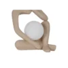 Lampa stołowa MUJER 35 cm beżowo biała