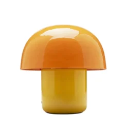 Lampa stołowa MUSHROOM 20 cm żółto pomarańczowa