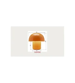 Lampa stołowa MUSHROOM 20 cm żółto pomarańczowa