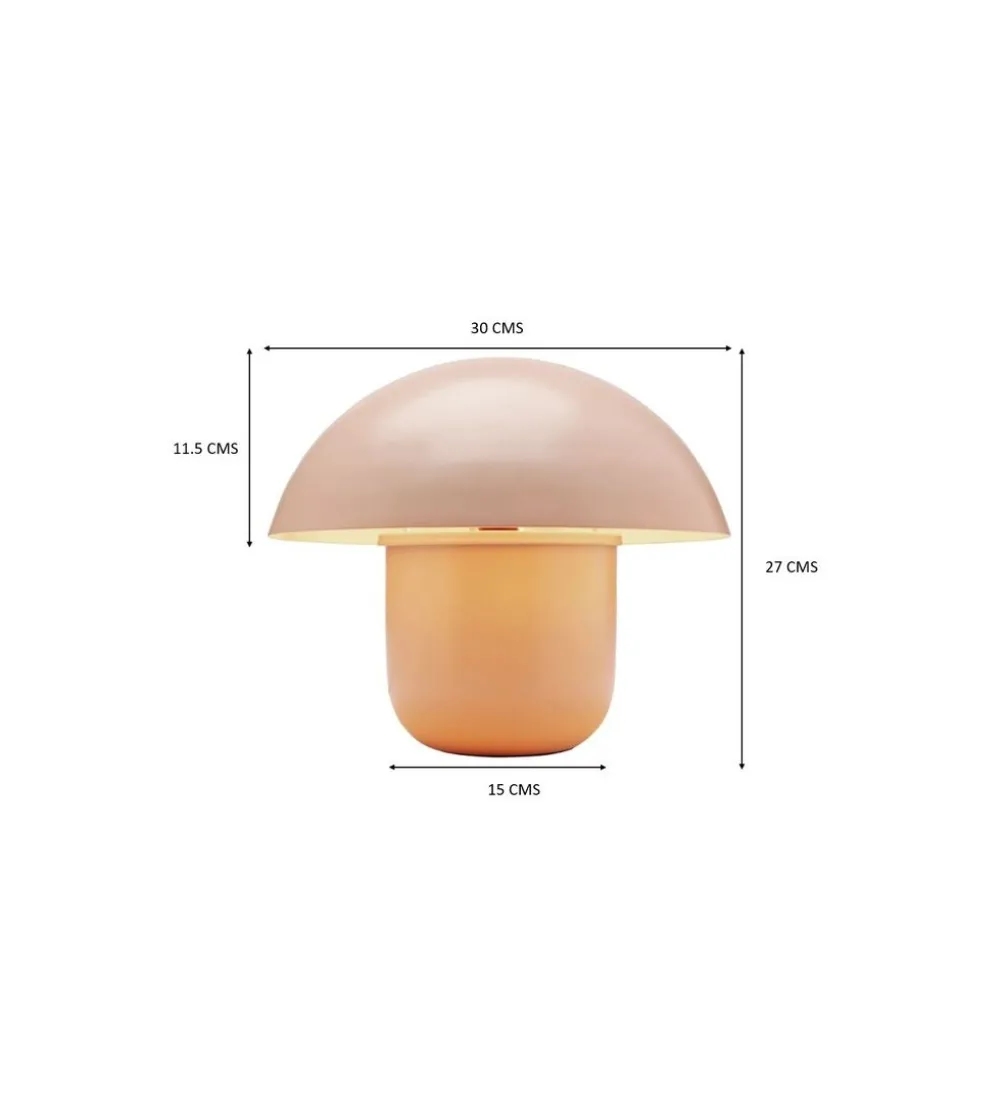 Lampa stołowa MUSHROOM 27 cm brzoskwiniowa
