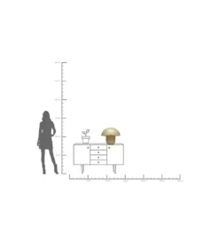 Lampa stołowa MUSHROOM 44 cm jasnozielona