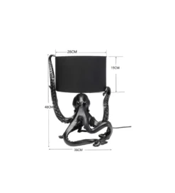 Lampa stołowa OCTOPUS 47 cm czarna