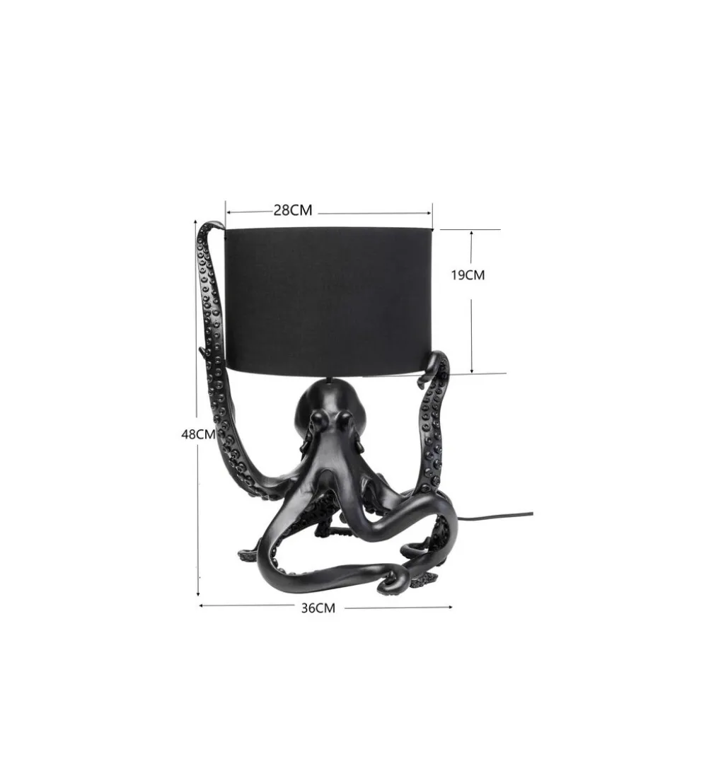Lampa stołowa OCTOPUS 47 cm czarna