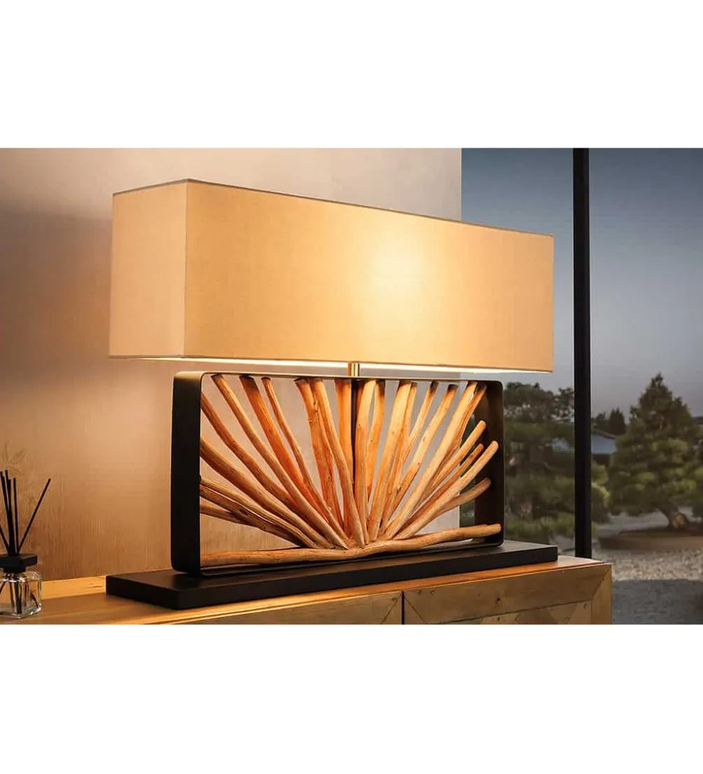 Lampa stołowa OMAR 80 cm beżowa