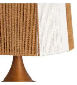 Lampa stołowa OPANEM 47 cm brązowobiała