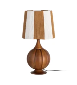 Lampa stołowa OPANEM 47 cm brązowobiała