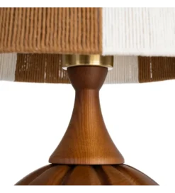 Lampa stołowa OPANEM 47 cm brązowobiała