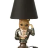 Lampa stołowa OWL SHADE 56 cm złoto antyczny brąz