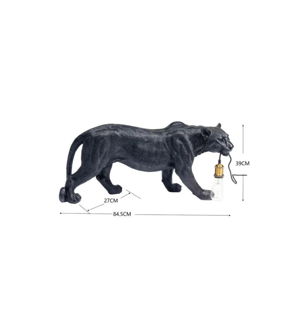 Lampa stołowa PANTERA 40 cm czarna