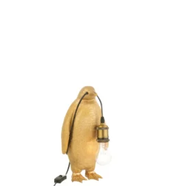 Lampa stołowa Pingwin 35 cm złota