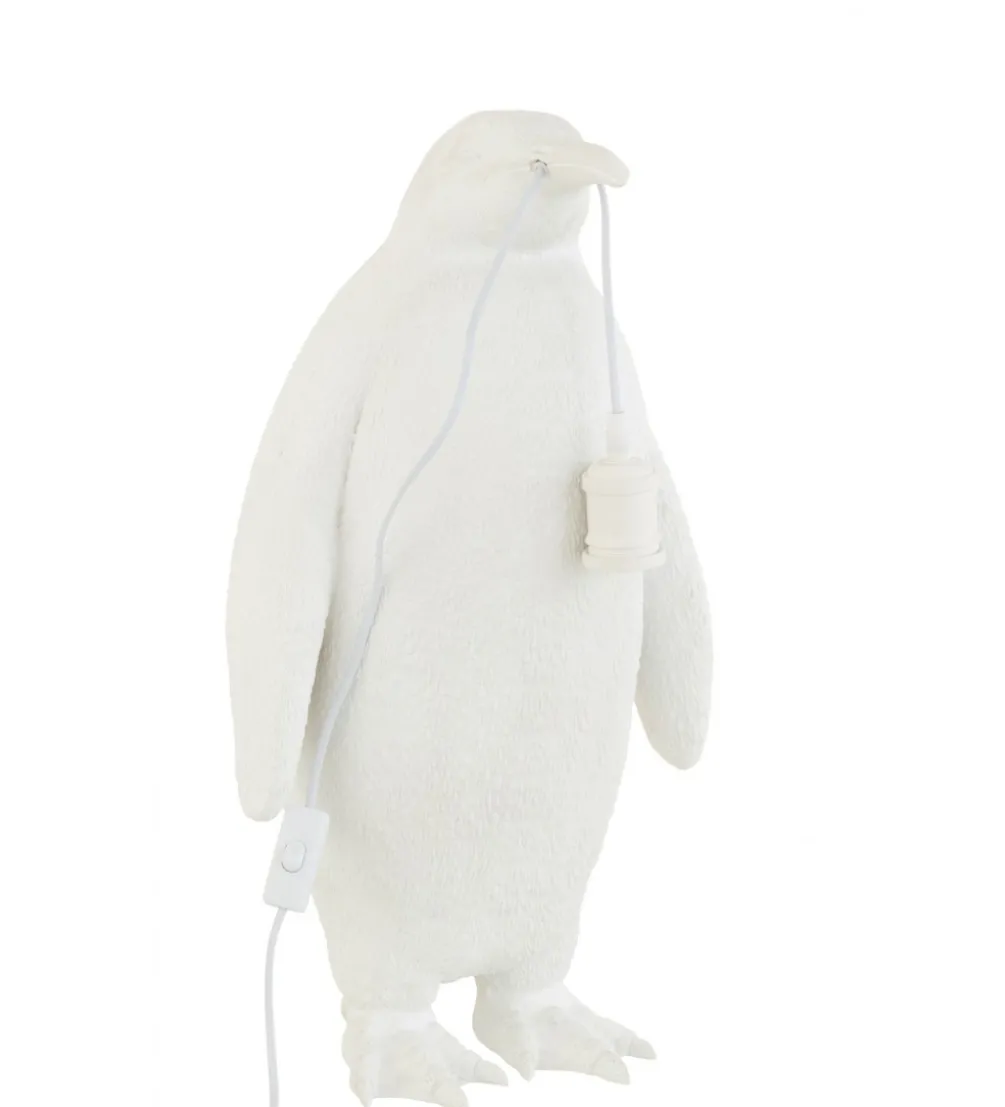 Lampa stołowa Pingwin 59 cm biała