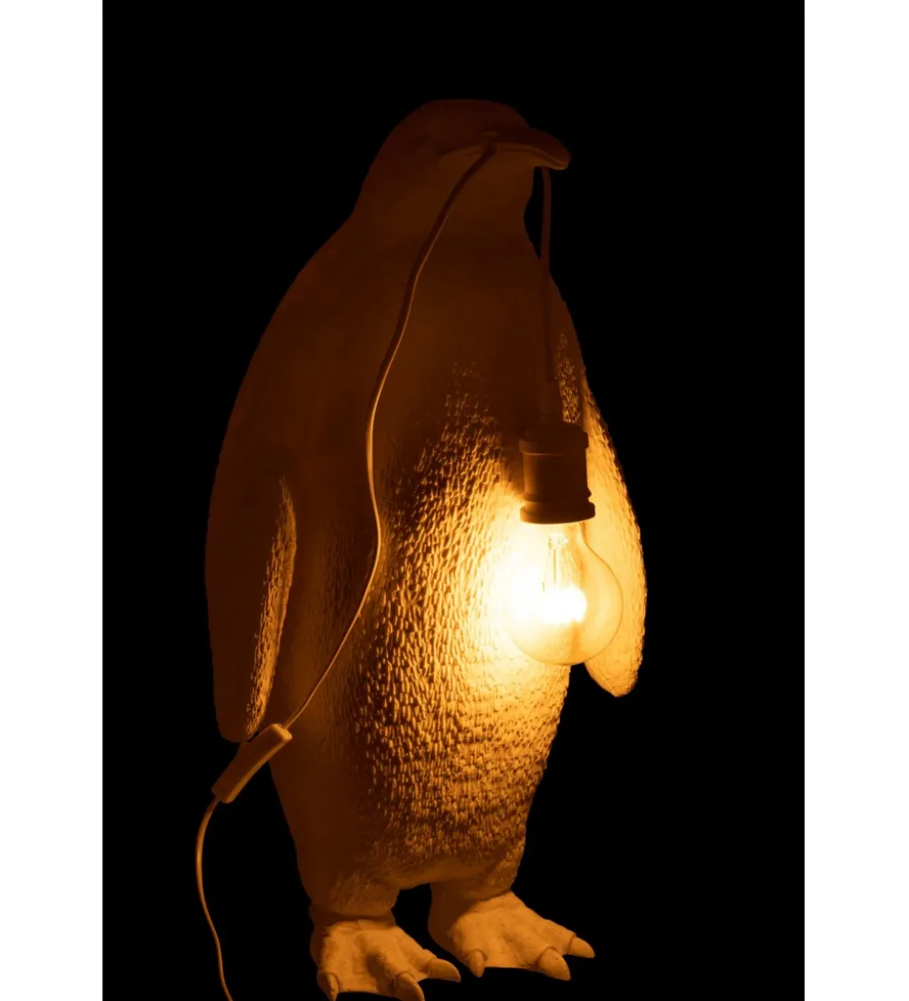 Lampa stołowa Pingwin 35 cm biała