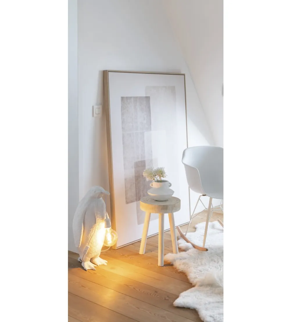 Lampa stołowa Pingwin 35 cm biała