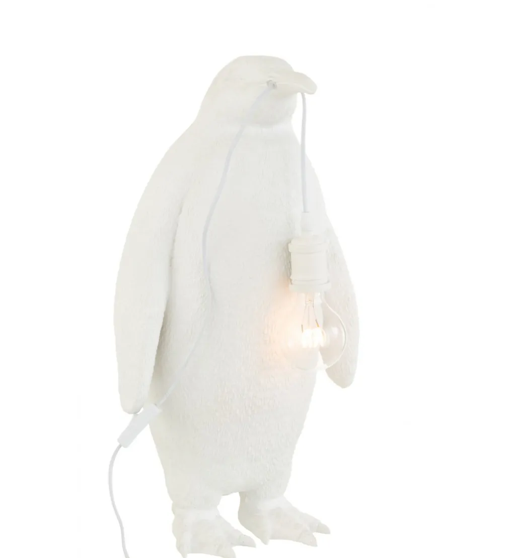 Lampa stołowa Pingwin 35 cm biała
