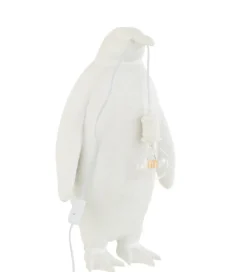 Lampa stołowa Pingwin 35 cm biała