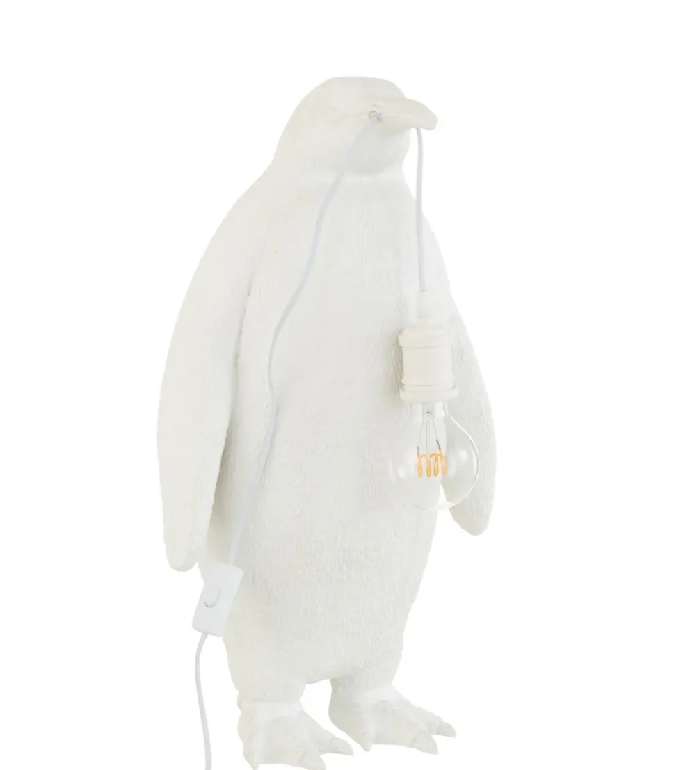 Lampa stołowa Pingwin 35 cm biała