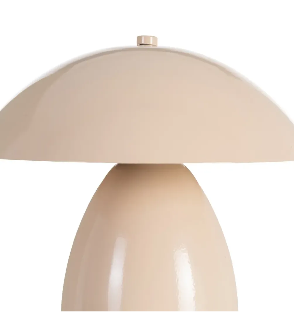 Lampa stołowa POBURNA 25 cm beżowa