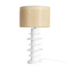 Lampa stołowa RESINA 70 cm biała naturalna