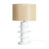 Lampa stołowa RESINA 55 cm biała naturalna