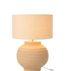 Lampa stołowa RETUL 62 cm terrakota beżowa