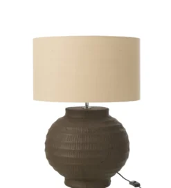 Lampa stołowa RETUL 62 cm terrakota brązowa