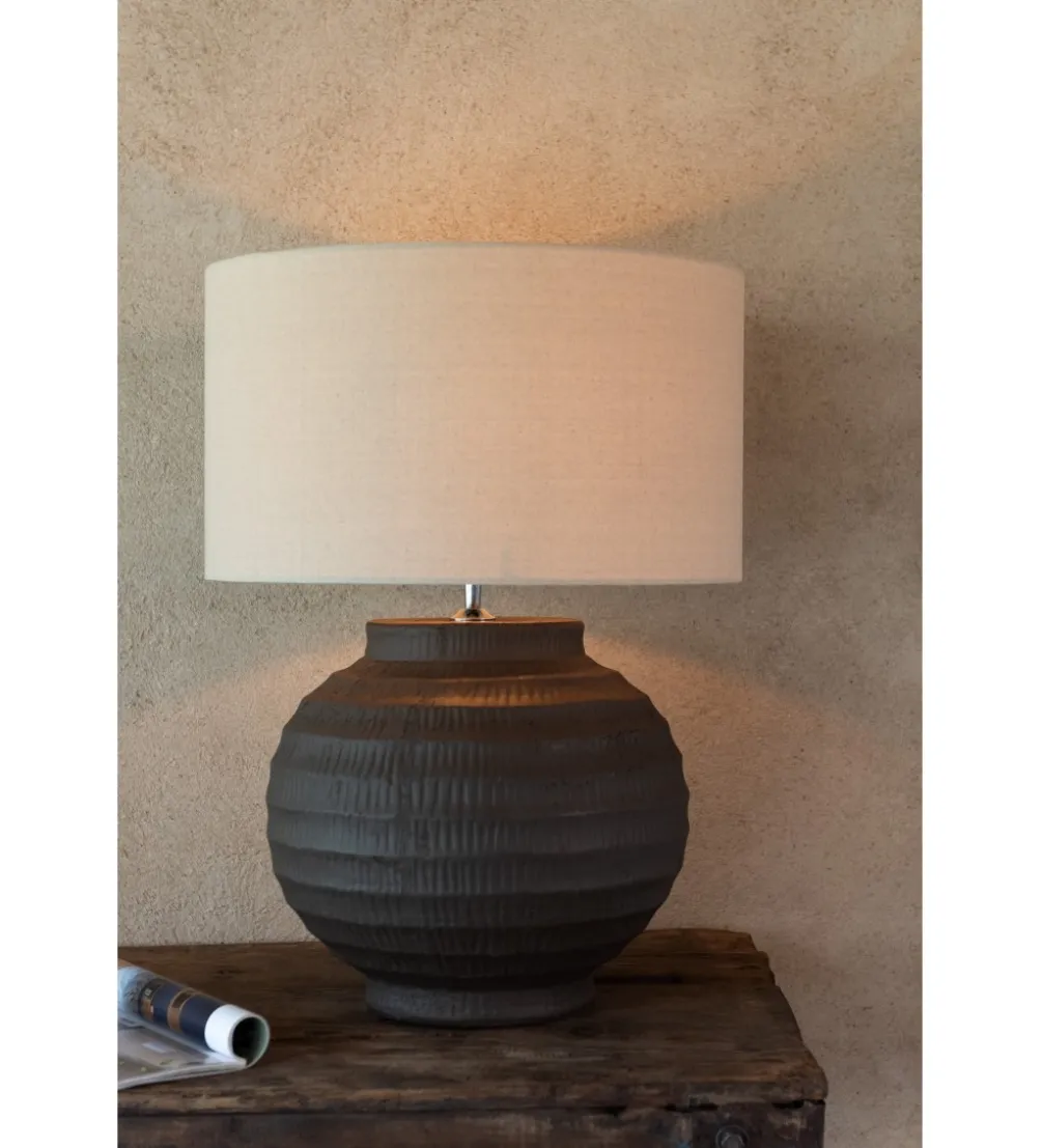 Lampa stołowa RETUL 62 cm terrakota brązowa