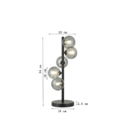 Lampa stołowa SCALA BALLS 54 cm czarna