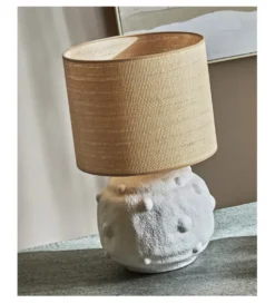 Lampa stołowa SELENE 48 cm biały