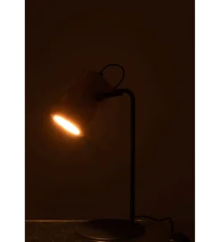 Lampa stołowa SILAS 42 cm czarna naturalna