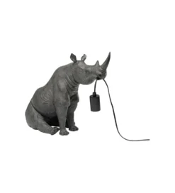 Lampa stołowa SITTING RHINO 42 cm szara
