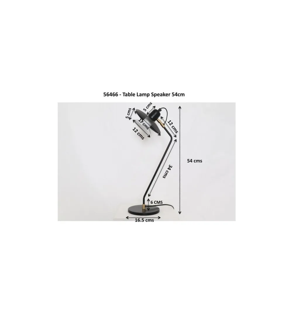 Lampa stołowa SPEAKER 54 cm czarna