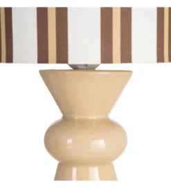 Lampa stołowa STRIPENMA 43 cm beżowa kremowa