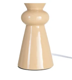 Lampa stołowa STRIPENMA 43 cm beżowa kremowa
