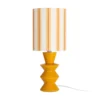 Lampa stołowa STRIPENMA 43 cm musztardowa kremowa