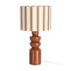Lampa stołowa STRIPENMA 47 cm terrakota kremowa