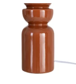 Lampa stołowa STRIPENMA 47 cm terrakota kremowa