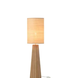 Lampa stołowa UMBRELLA 78 cm drewno ailantus naturalna