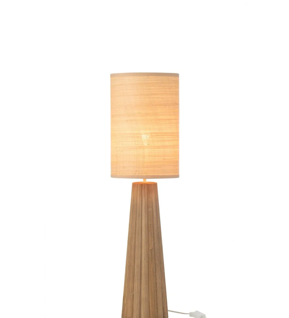 Lampa stołowa UMBRELLA 78 cm drewno ailantus naturalna