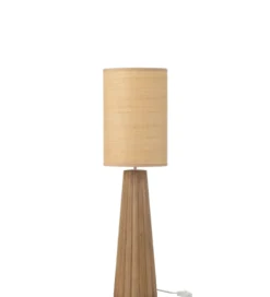 Lampa stołowa UMBRELLA 78 cm drewno ailantus naturalna