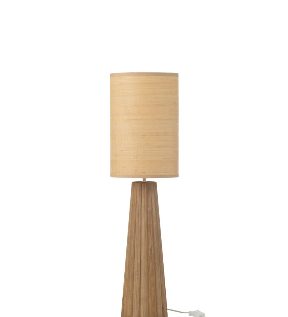 Lampa stołowa UMBRELLA 78 cm drewno ailantus naturalna