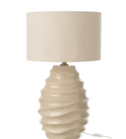 Lampa stołowa WAVING 68 cm ceramika beżowa